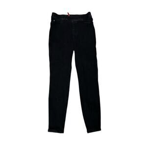 SPANX Black Denim Pull On Jeans slimming flattering size L